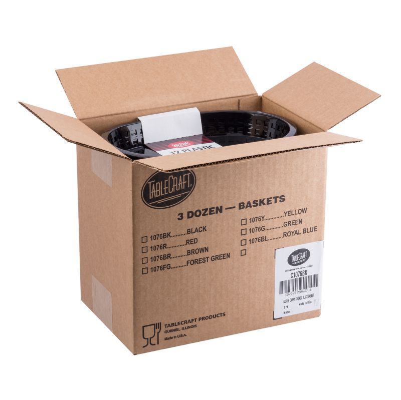 BASKET PLASTIC BLACK CHICAGO 10X7
