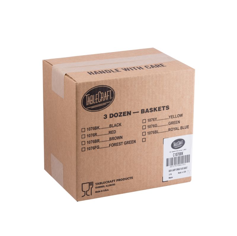 BASKET PLASTIC BLACK CHICAGO 10X7