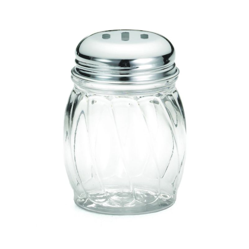 SHAKER POLY 6 OZ SLOTTED CHROME TOP
