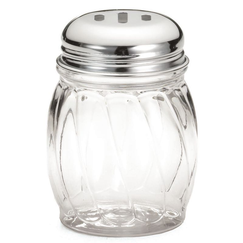 SHAKER POLY 6 OZ SLOTTED CHROME TOP