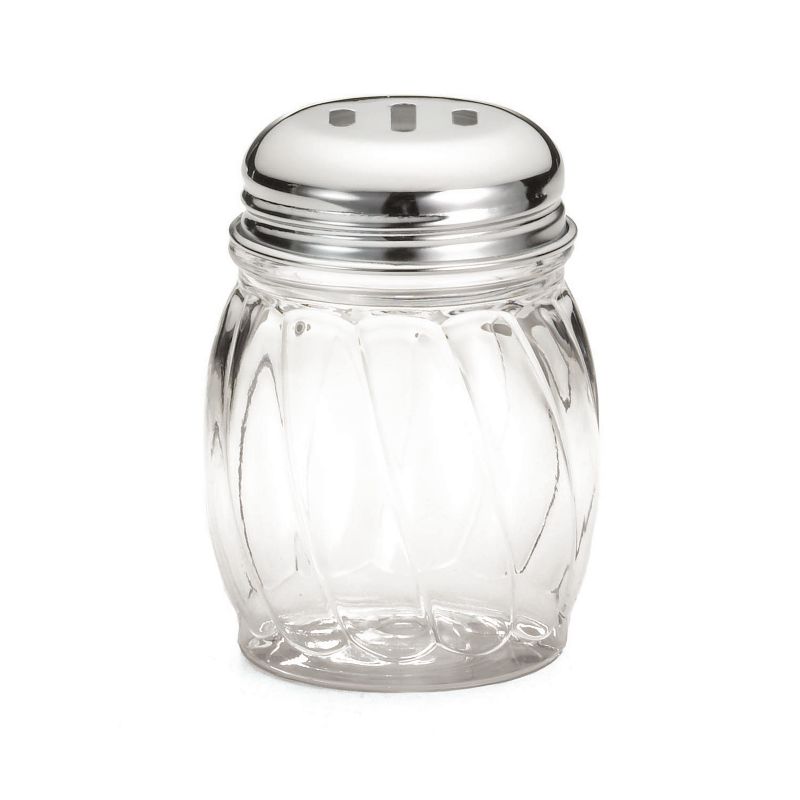 SHAKER POLY 6 OZ SLOTTED CHROME TOP