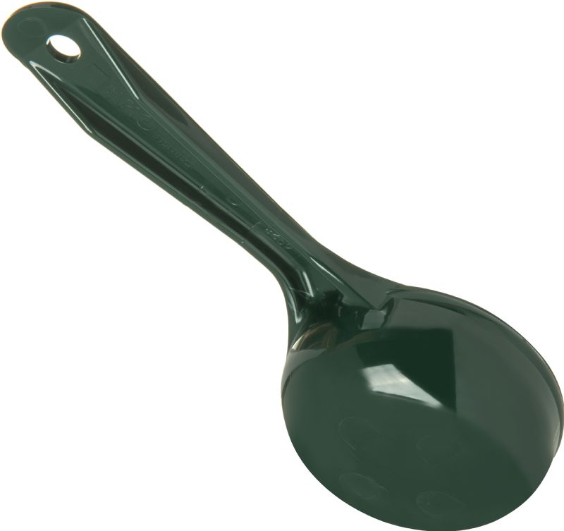 SPOON 4 OZ SOLID GREEN SHORT HDLE 