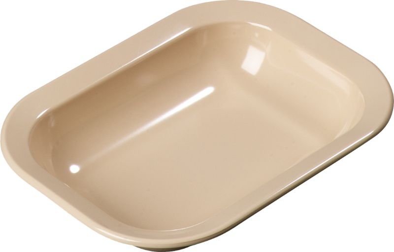 SERVER BOWL RECTANGULAR TAN 28 OZ 