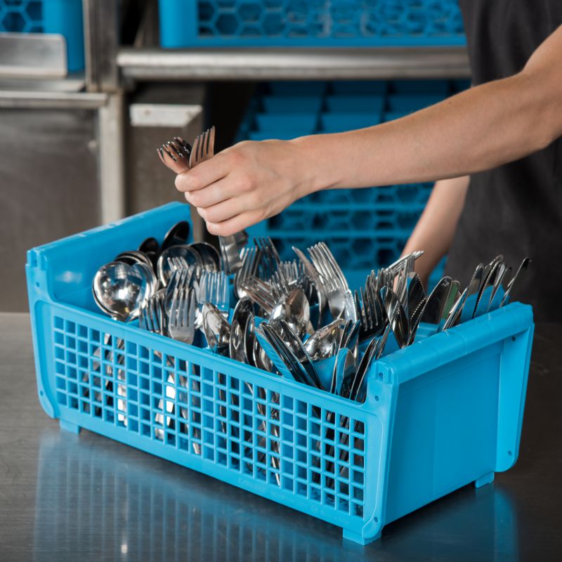 RACK FLATWARE BASKET 8-COMP BLUE