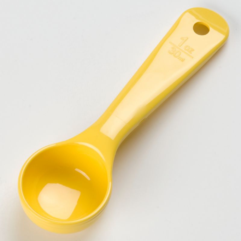 SPOON 1 OZ SOLID YELLOW SHORT HANDLE-JIT