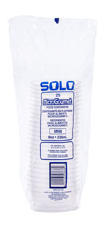 CONTAINER DELI 8 OZ MICROWAVABLE