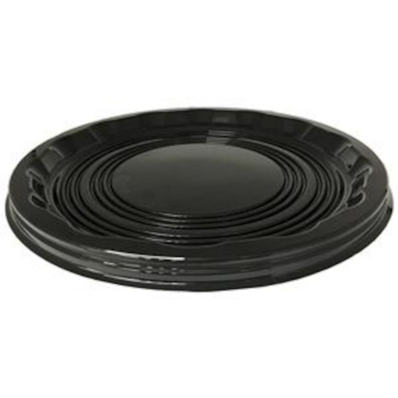 TRAY PLASTIC BLACK ROUND 12"-