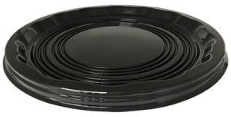 TRAY PLASTIC*BLACK ROUND 16"-