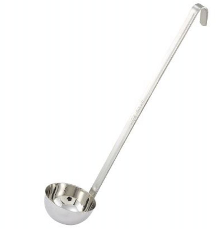 LADLE  4 OZ S/S 1 PC 13" HANDLE 