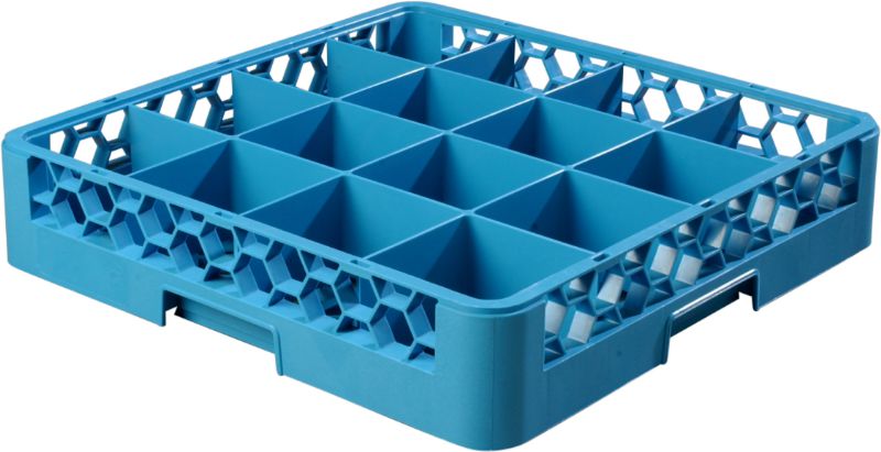 RACK GLASS FULL SIZE BLUE 16 COMP