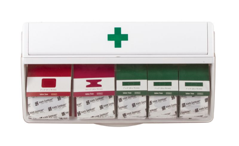 DISPENSER BANDAGE FIRST AID 5 COMP