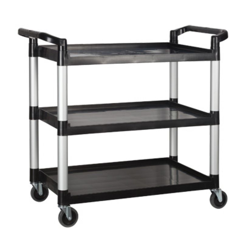 CART UTILITY 3-TIER BLACK 40X19X37