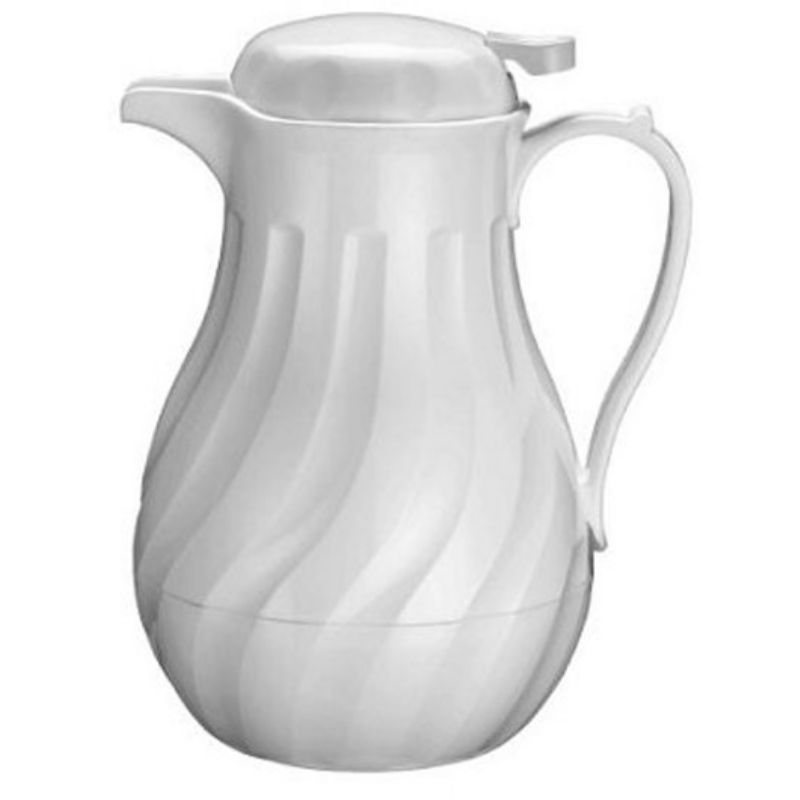 CARAFE WHITE SWIRL W/TAGS 64 OZ 
