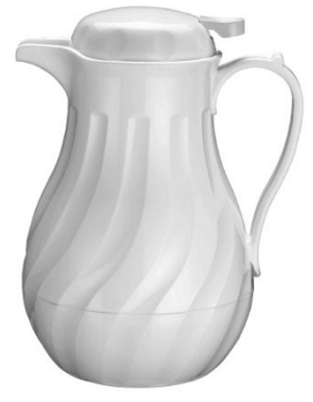 CARAFE WHITE SWIRL W/TAGS 64 OZ 