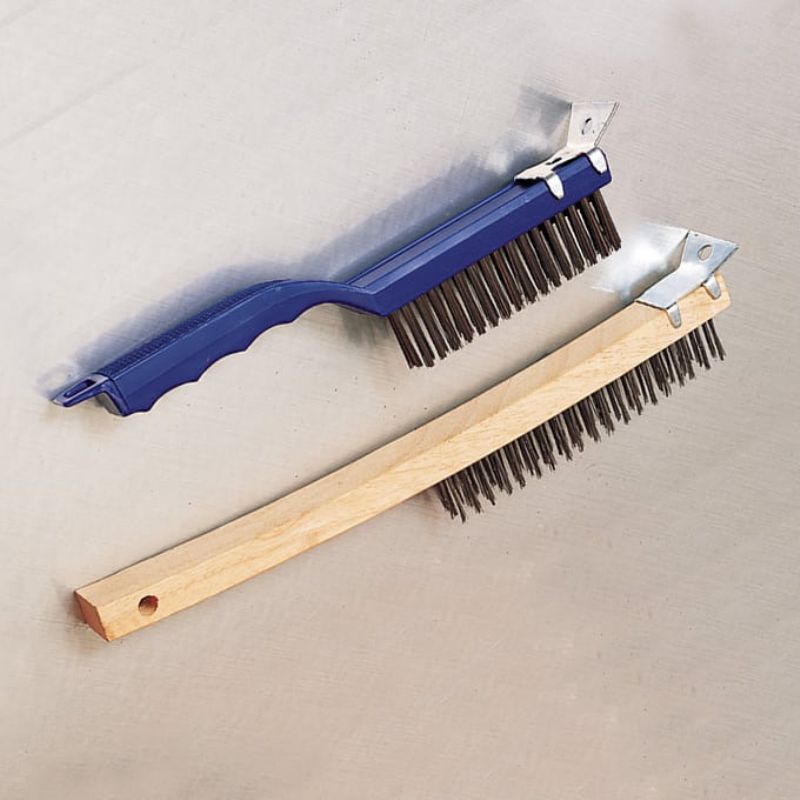BRUSH/SCRAPER WIRE BLUE PLASTIC 11.5