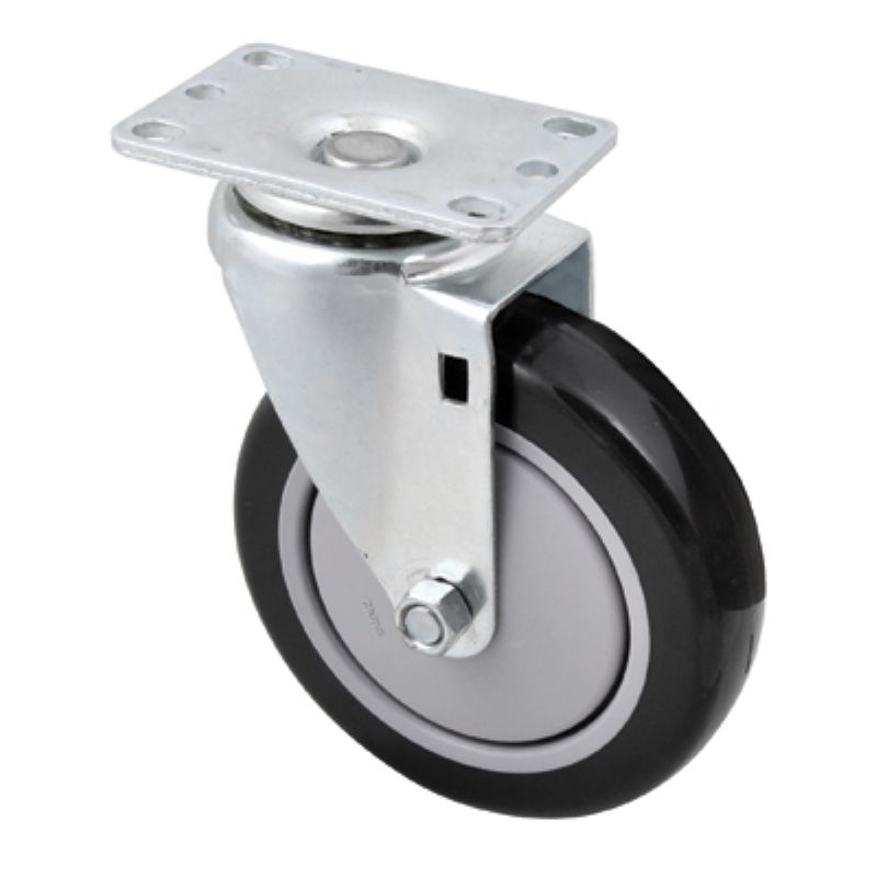 CASTER SET SWIVEL 5" DIAM 2-3/8 X-5/8