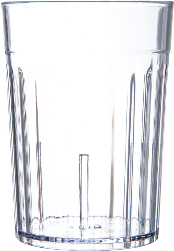 TUMBLER 10 OZ FLUTED CLEAR PLASTIC