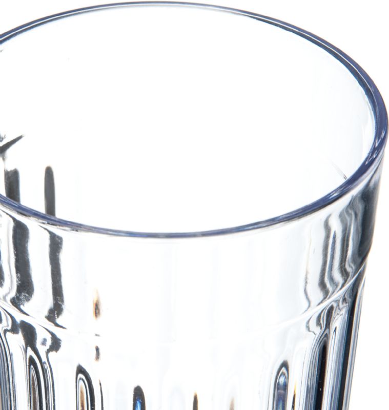 TUMBLER 10 OZ FLUTED CLEAR PLASTIC
