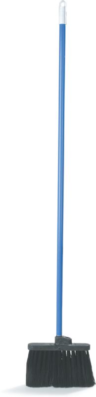 BROOM SHORT STIFF BRISTLES BLACK 