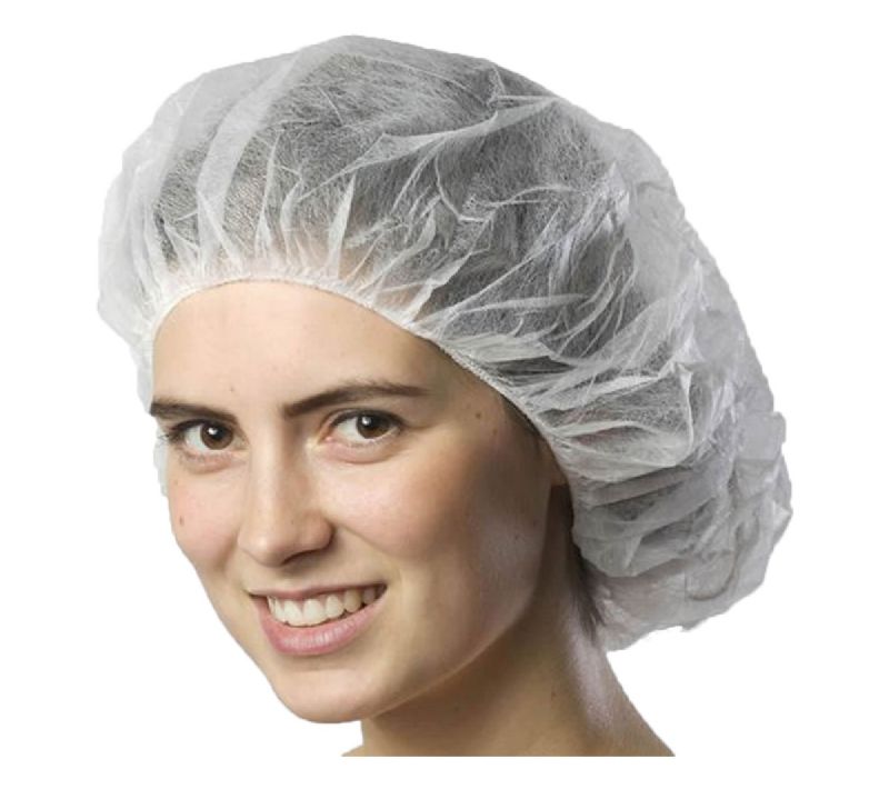 CAP BOUFFANT WHITE 21"   