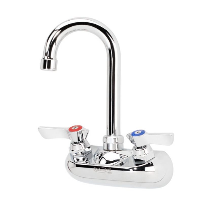 FAUCET SPLASH-MNT 4" CNTR GOOSENECK