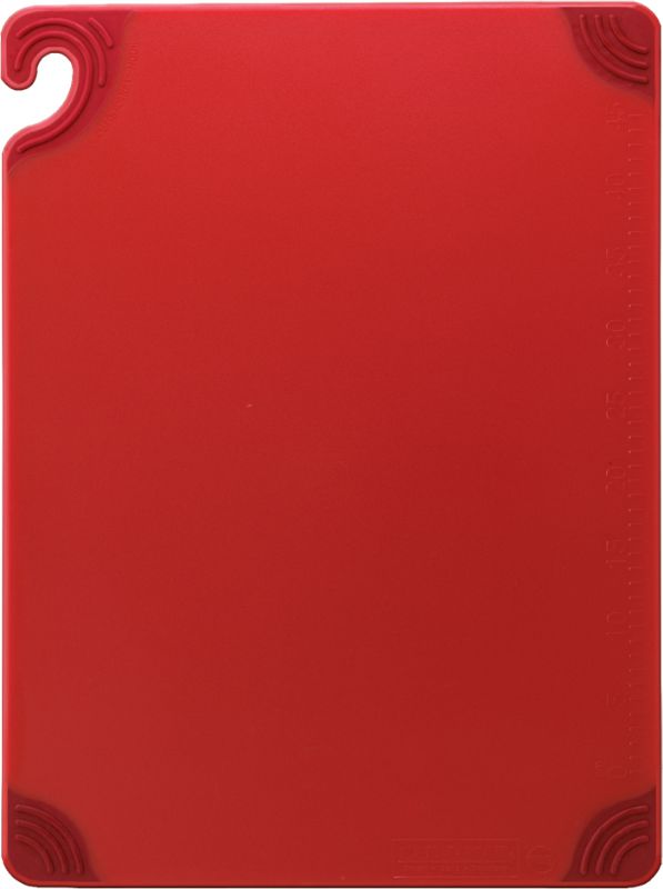 CUTTING BOARD SAFE-T-GRIP RED 12X18
