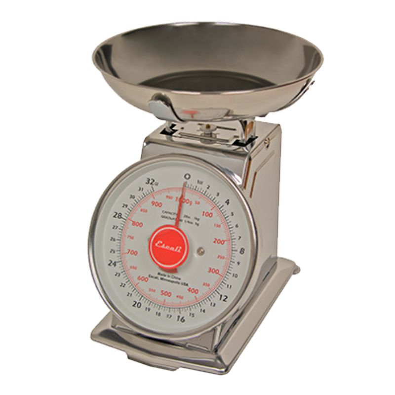 SCALE 2# X 1/4OZ DIAL BOWL S/S