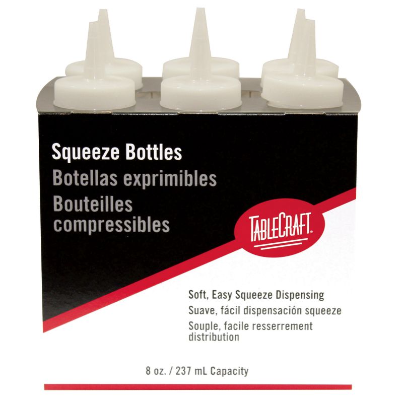 SQUEEZE BOTTLE CLEAR 8 OZ