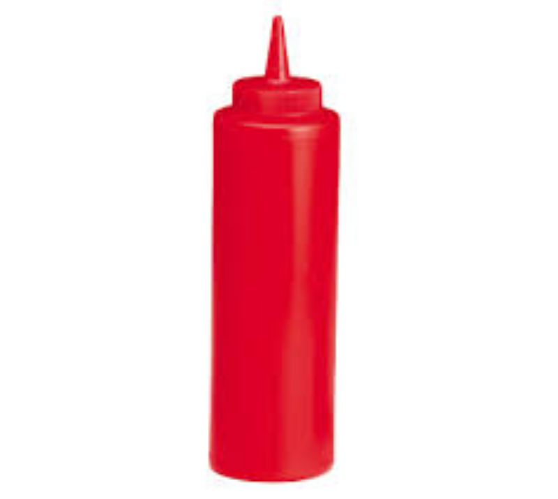 SQUEEZE BOTTLE 12oz RED (6-PK)