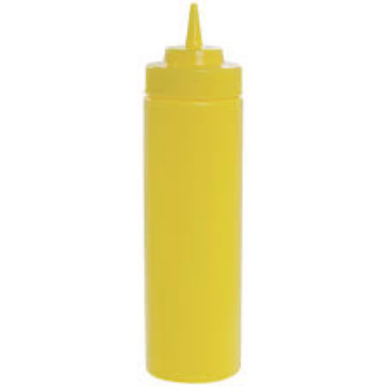 SQUEEZE BOTTLE WIDE MOUTH YELLOW 