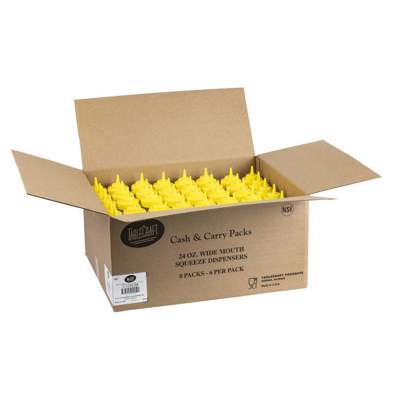 SQUEEZE BOTTLE WIDE MOUTH YELLOW 