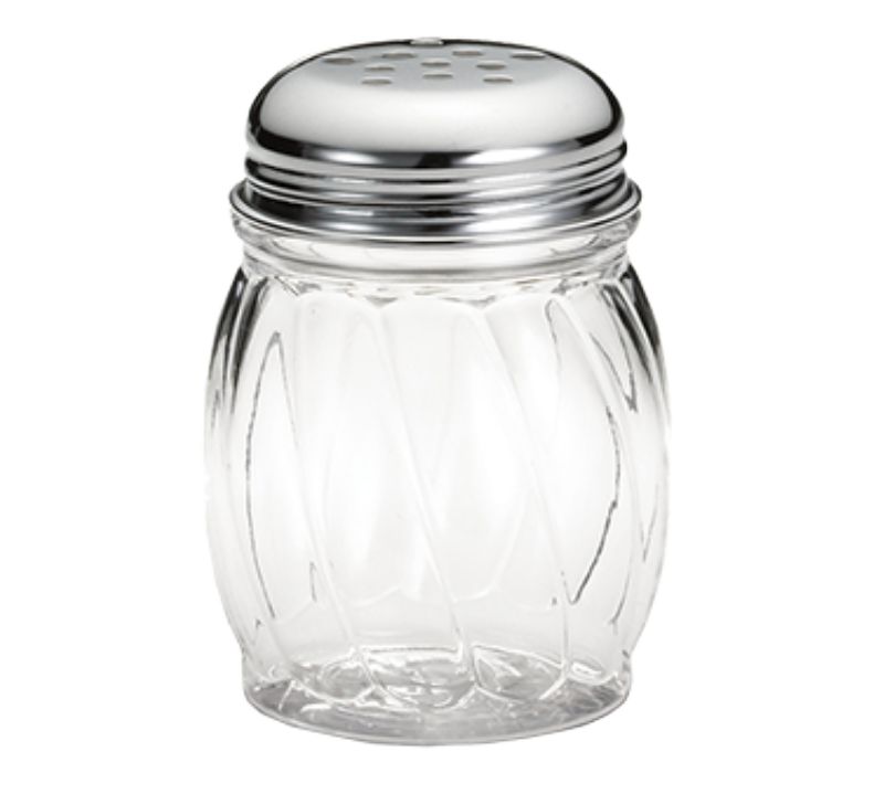 SHAKER POLY 6 OZ HOLES CHROME TOP