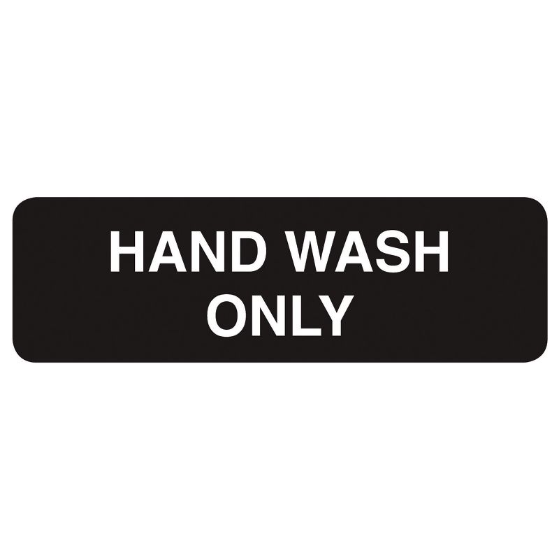 SIGN HAND WASH ONLY 3X9 BLACK