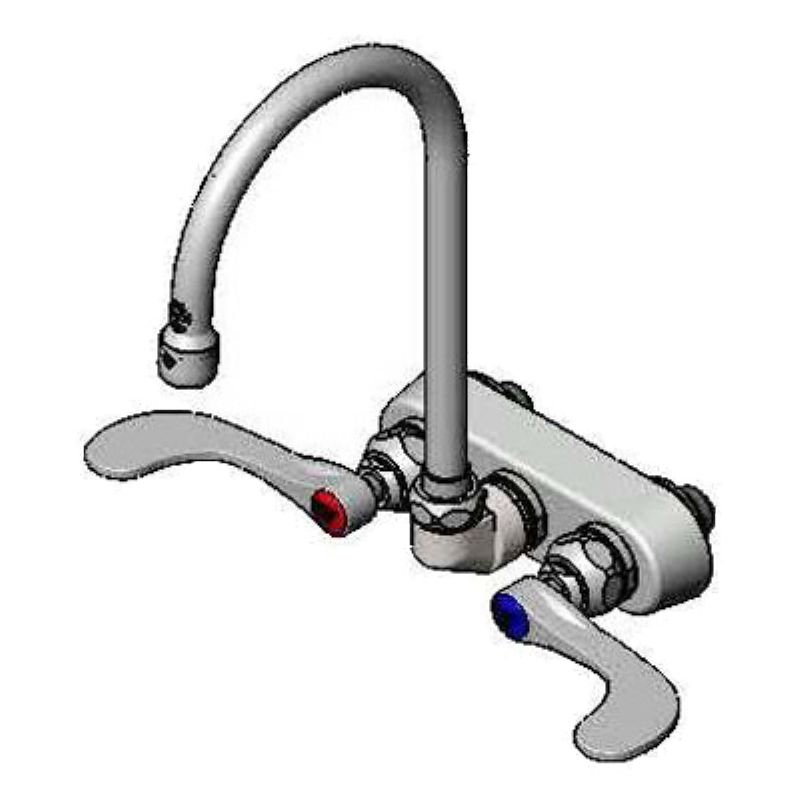 FAUCET SPLASH MOUNT 4" CTRS WRIST