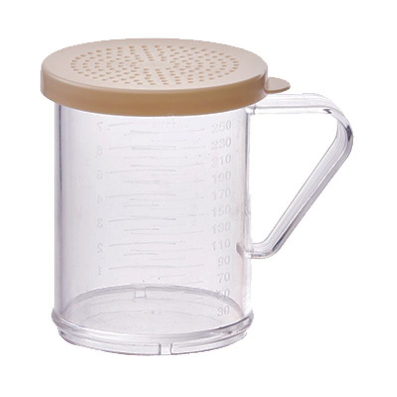 SHAKER/DREDGE 10oz W/BEIGE MED LID