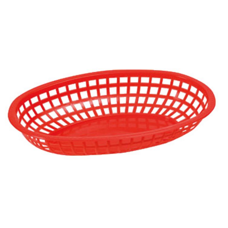 BASKET PLASTIC RED 10-1/4 x6-3/4  