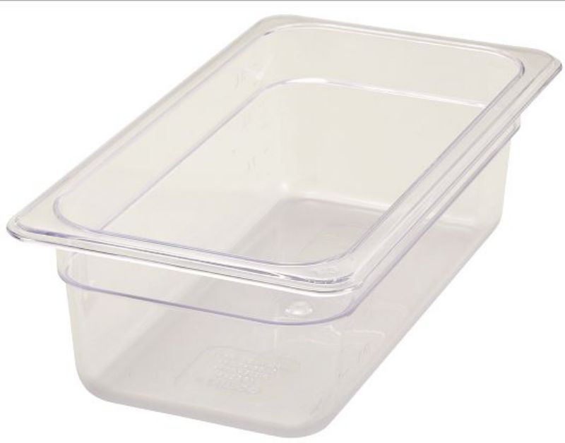 PAN FOOD PLASTIC CLEAR 1/3 SZ 3.5"DP-JIT