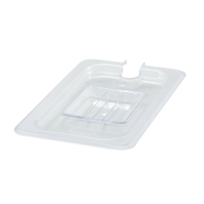 COVER PAN NOTCHED CLEAR 1/4 SIZE