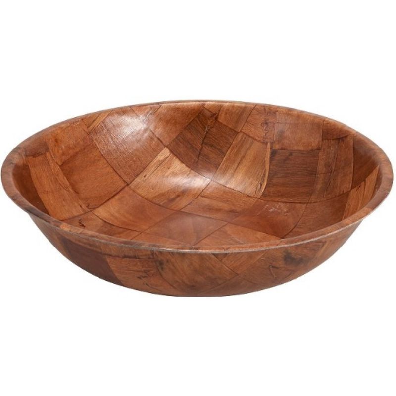 BOWL SALAD/PASTA KEYAKI WOOD 6 DIAM