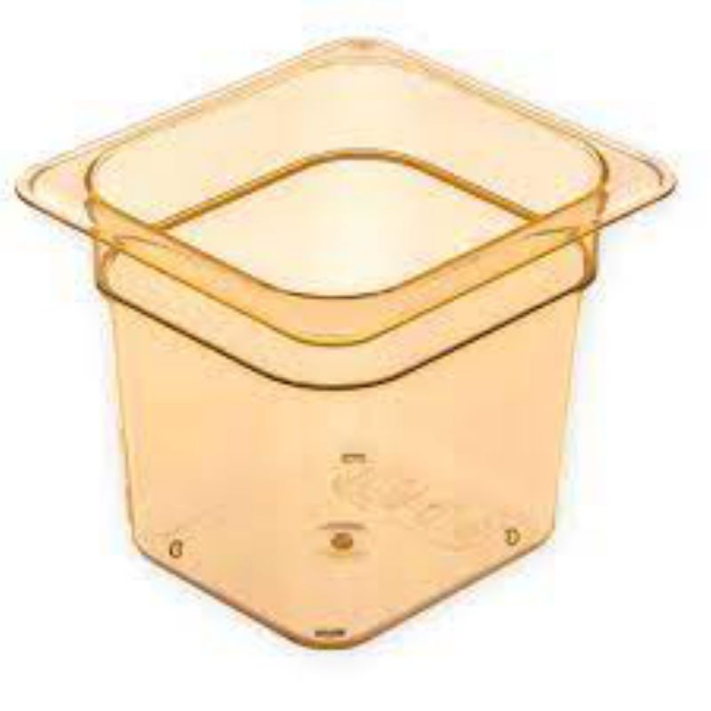 PAN FOOD AMBER HIGH HEAT 1/6 SZ 6"