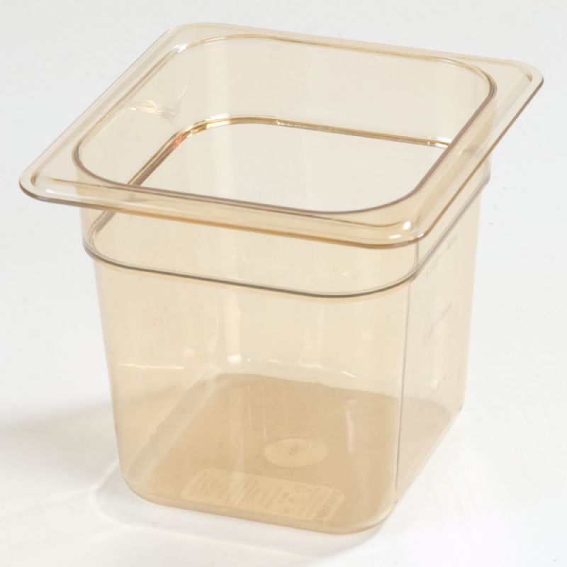 PAN FOOD AMBER HIGH HEAT 1/6 SZ 6"