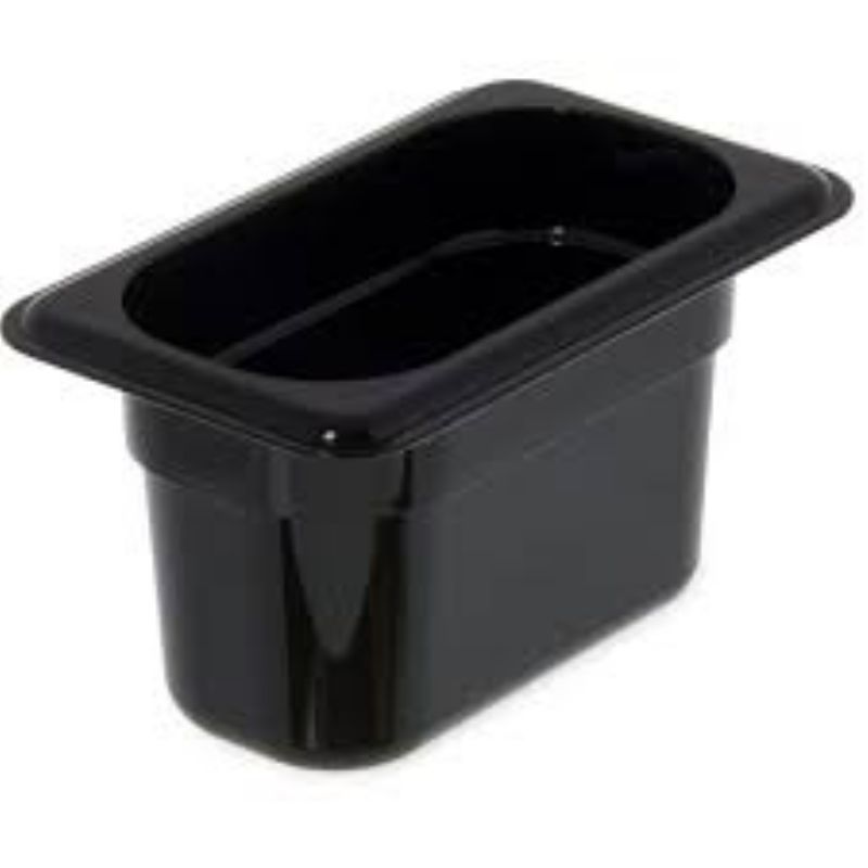 PAN FOOD PLASTIC BLACK 1/9 SZ 4" DP