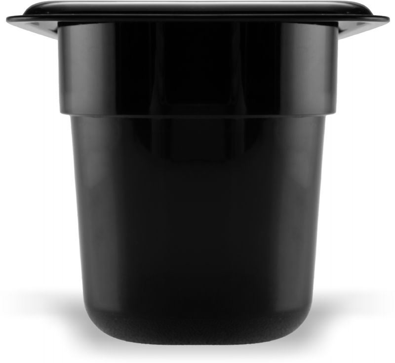 PAN FOOD PLASTIC BLACK 1/9 SZ 4" DP