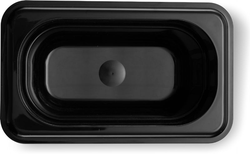 PAN FOOD PLASTIC BLACK 1/9 SZ 4" DP