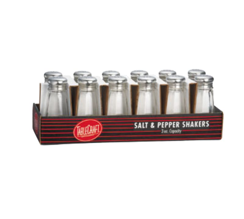 SHAKER SALT & PEPPER PANEL 3OZ C&C