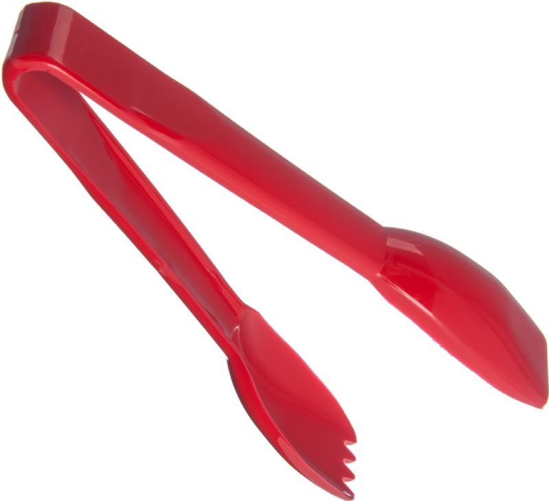 TONG 6" SALAD RED NSF