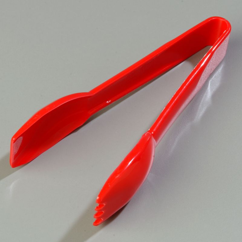 TONG 6" SALAD RED NSF