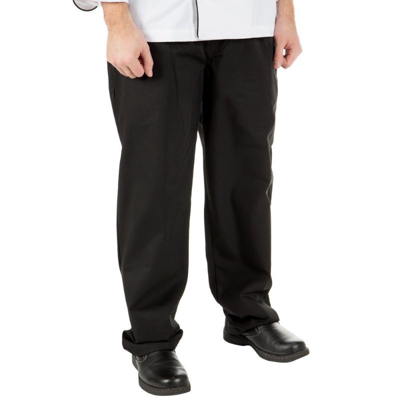 PANT CHEF UNISEX BLACK POLY/COTTON