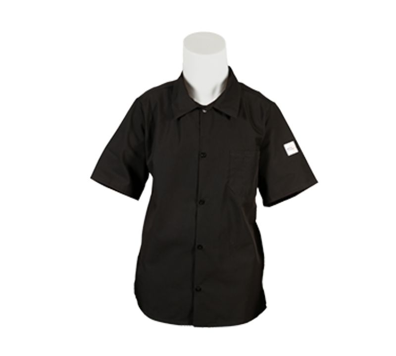 SHIRT CHEF UNISEX BLK 2X SHORT SLV