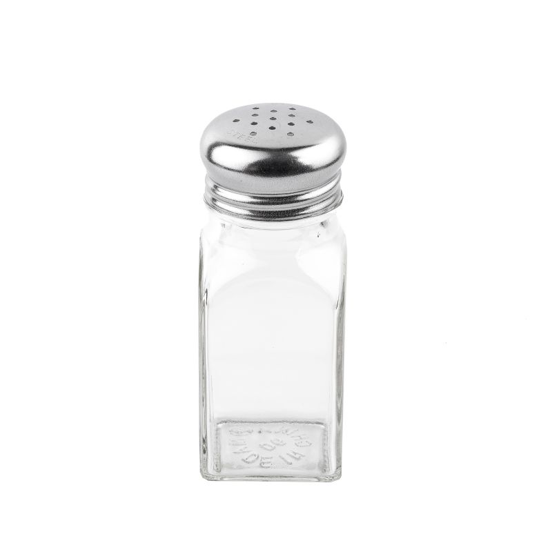 SHAKER SALT & PEPPER 2 OZ GLASS S/S